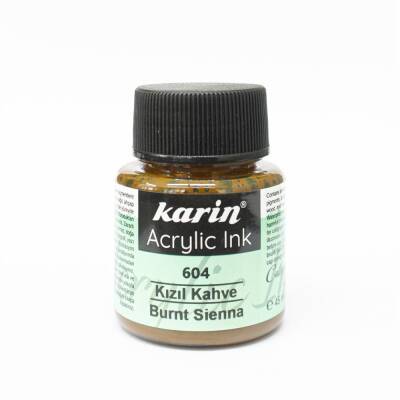 Karin Acrylic Ink 604 Red Brown 45 ml