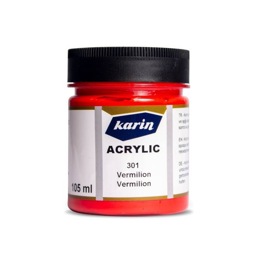 Karin Acrylic Paint 301 Vermilion 105 ml - 1