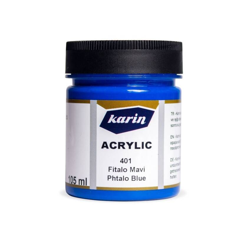 Karin Acrylic Paint 401 Phthalate Blue 105 ml - 1