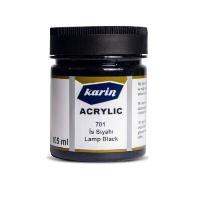 Karin Acrylic Paint 701 Lamp Black 105 ml