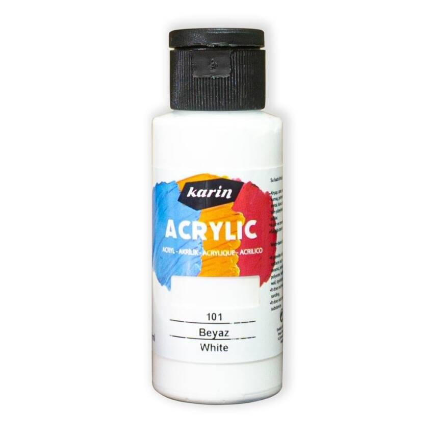 Karin Akrilik Boya 101 Beyaz 50 ml - 1
