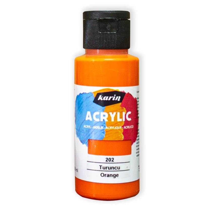 Karin Akrilik Boya 202 Turuncu 50 ml - 1