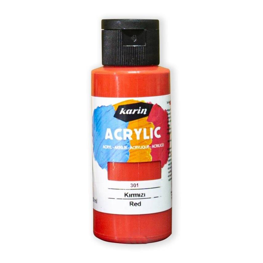 Karin Akrilik Boya 301 Kırmızı 50 ml - 1