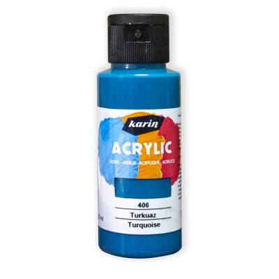 Karin Akrilik Boya 406 Turkuaz 50 ml