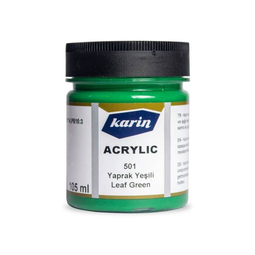 Karin Akrilik Boya 501 Yaprak Yeşili 105 ml - 1