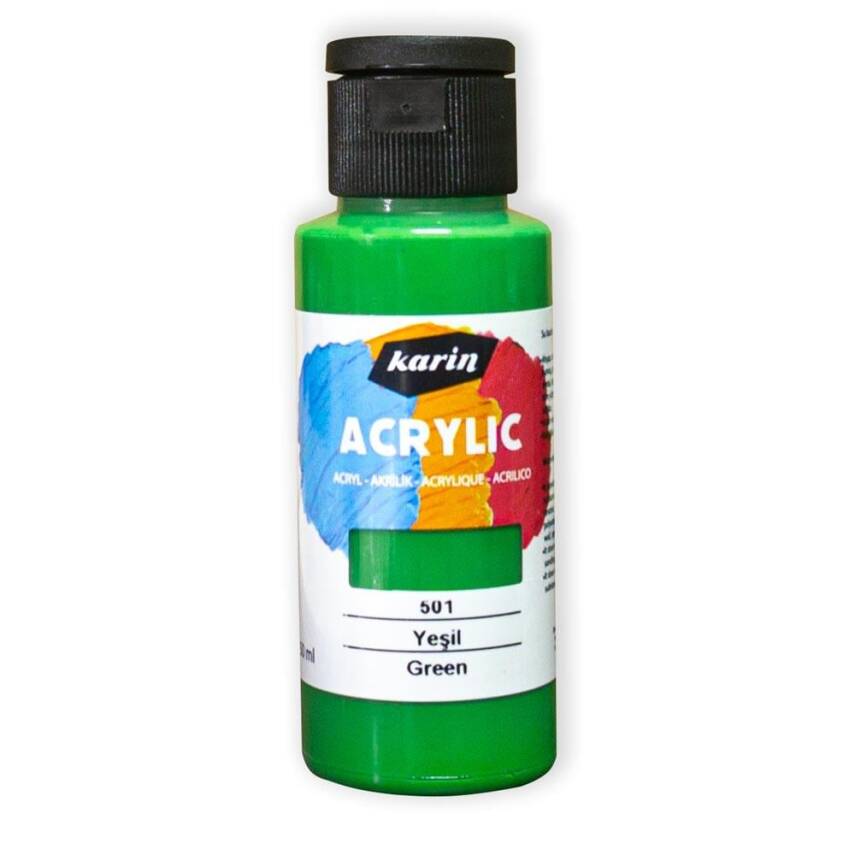 Karin Akrilik Boya 501 Yeşil 50 ml - 1