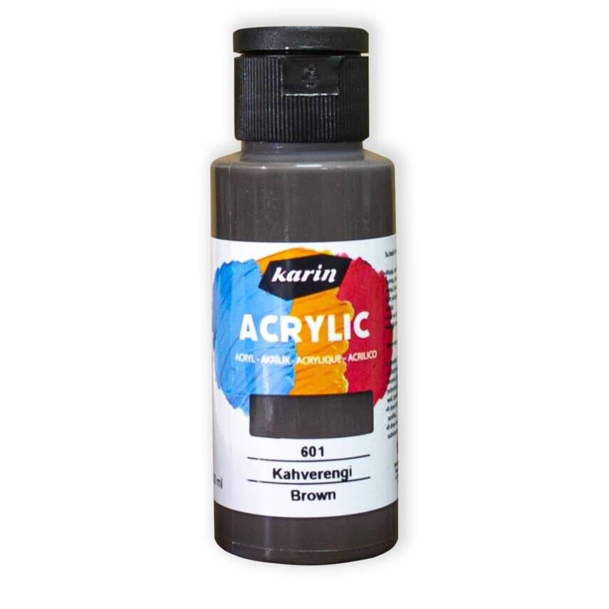Karin Akrilik Boya 601 Kahverengi 50 ml - 1