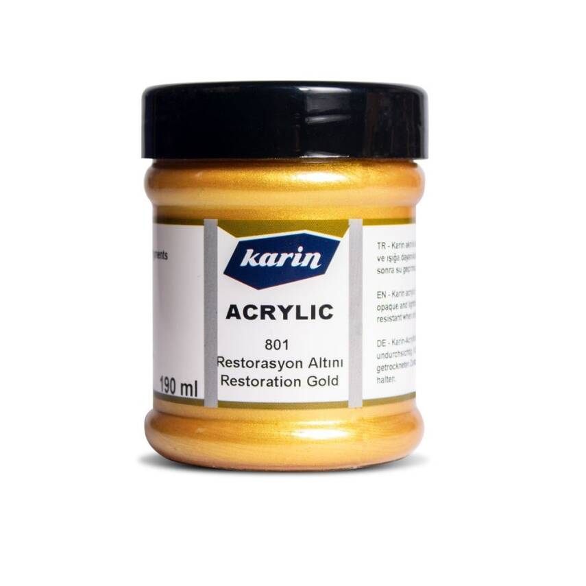 Karin Akrilik Boya 801 Restorasyon Altını 190 ml - 1