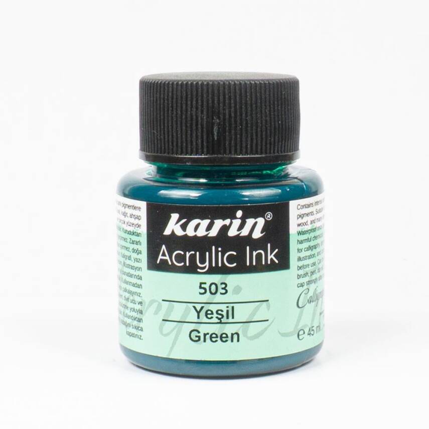 Karin Akrilik Mürekkep 503 Yeşil 45 ml - 1