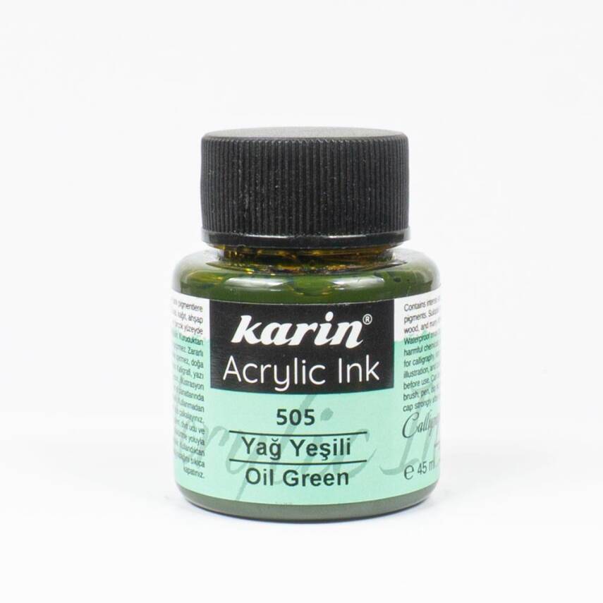 Karin Akrilik Mürekkep 505 Yağ Yeşili 45 ml - 1