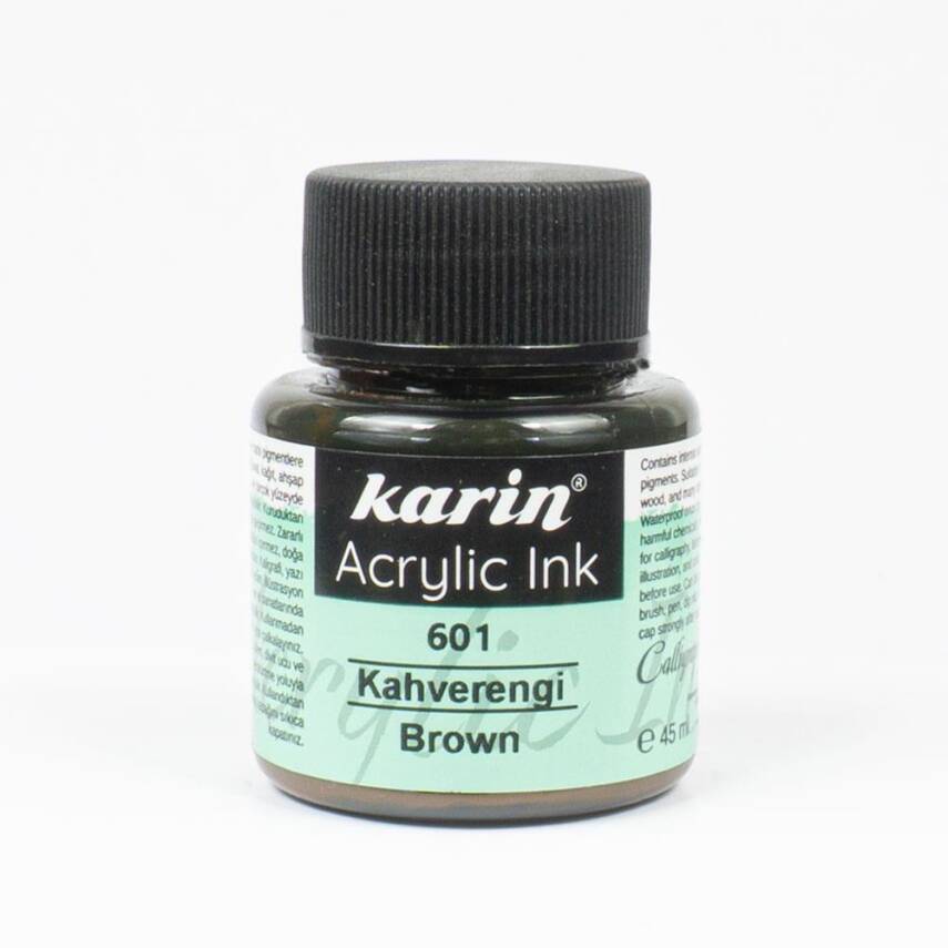 Karin Akrilik Mürekkep 601 Kahverengi 45 ml - 1