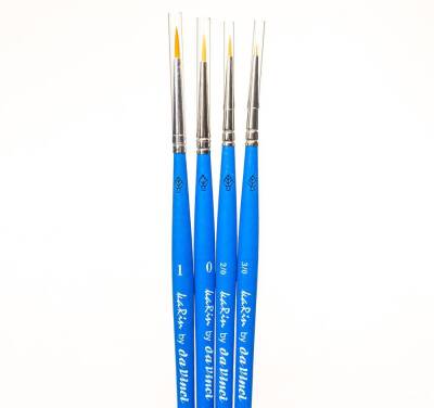 Karin By Da Vinci Multi-Purpose (NAIL ART, ILLUMINATION, MINIATURE, WATERCOLOR, GOUACHE) Brush Set No: 4 - 1