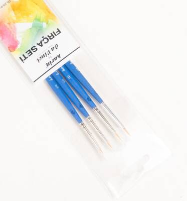 Karin By Da Vinci Multi-Purpose (NAIL ART, ILLUMINATION, MINIATURE, WATERCOLOR, GOUACHE) Brush Set No: 4 - 3