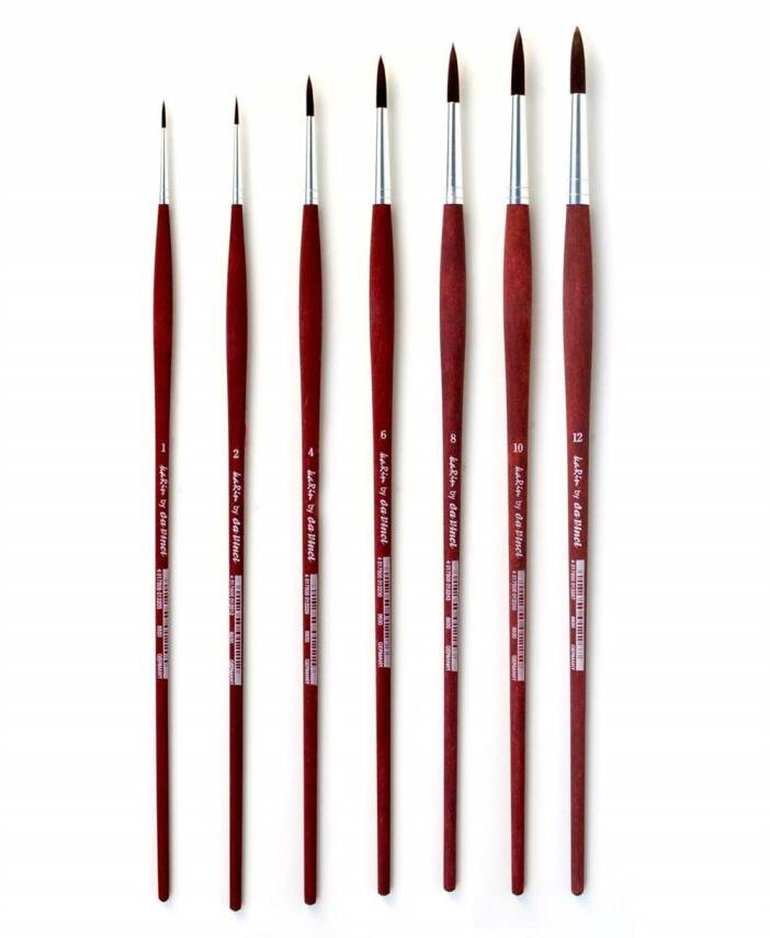 Karin By Da Vinci Sentetik Yuvarlak Akrilik Boya Ve Yağlı Boya Fırçası Seri 8630T5 No:4 - 1