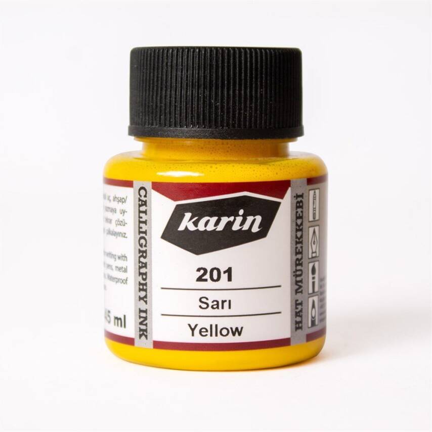 Karin Calligraphy Ink 201 Yellow 45 ml - 1