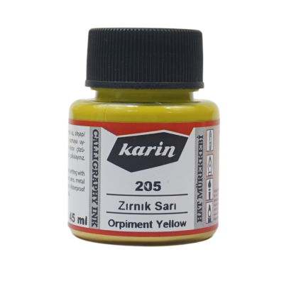 Karin Calligraphy Ink 205 Zirnik Yellow 45 ml