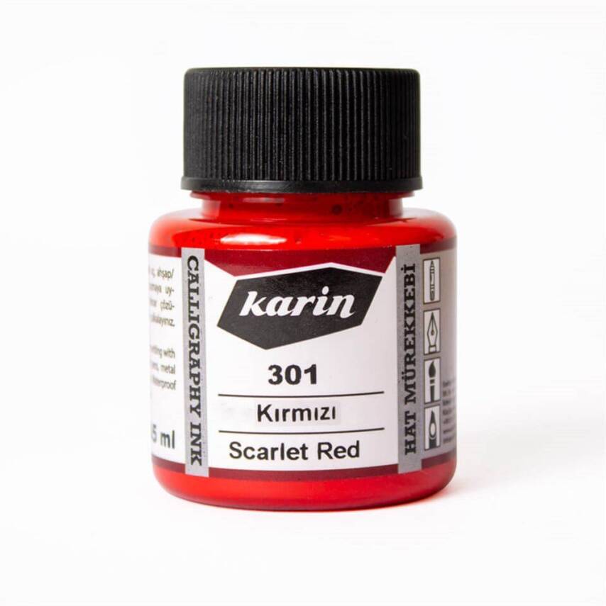 Karin Calligraphy Ink 301 Red 45 ml - 1