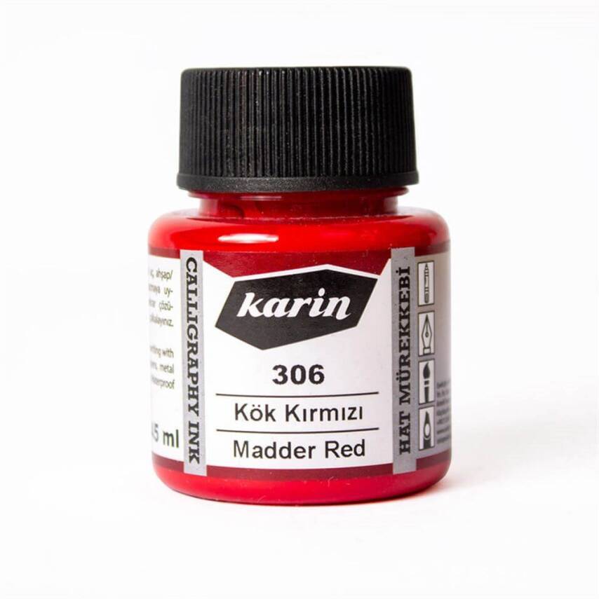 Karin Calligraphy Ink 306 Radish Red 45 ml - 2