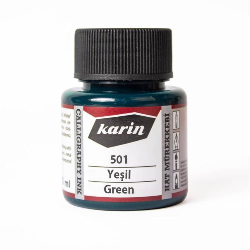 Karin Calligraphy Ink 501 Green 45 ml - 1