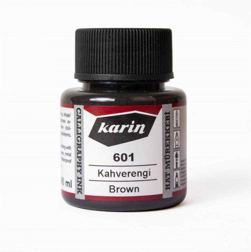 Karin Calligraphy Ink 601 Brown 45 ml - 2