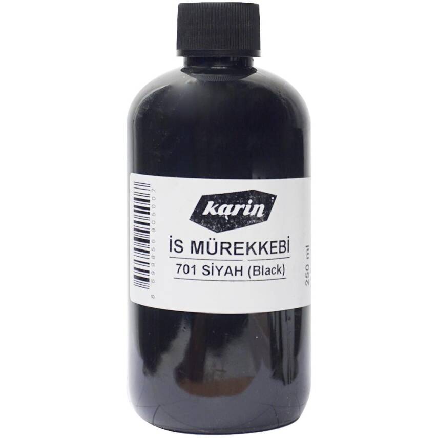 Karin Calligraphy Ink 701 Lampblack Soot Ink 250 ml - 1