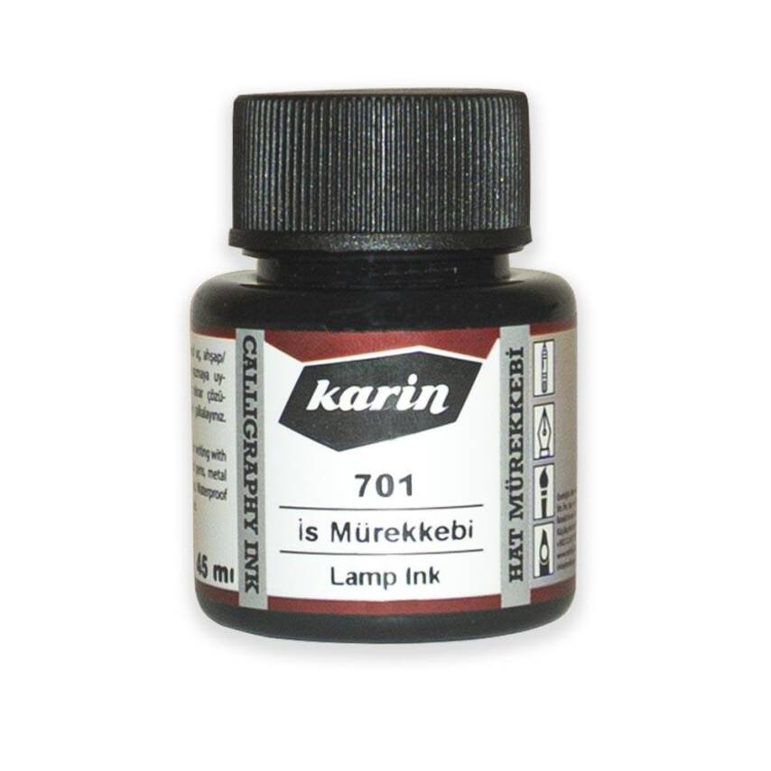 Karin Calligraphy Ink 701 Lampblack Soot Ink 45 ml - 1