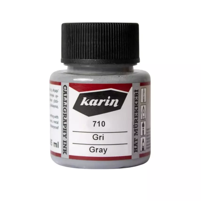 Karin Calligraphy Ink 710 Gray 45 ml - 1
