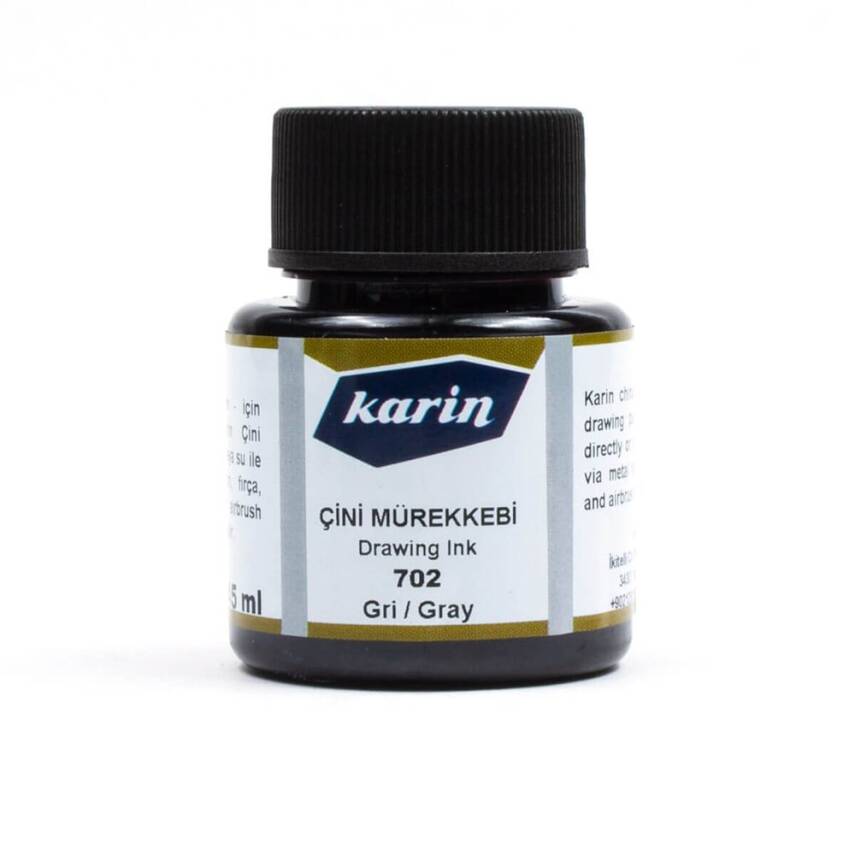 Karin Çini Mürekkebi Gri 45 ml - 1