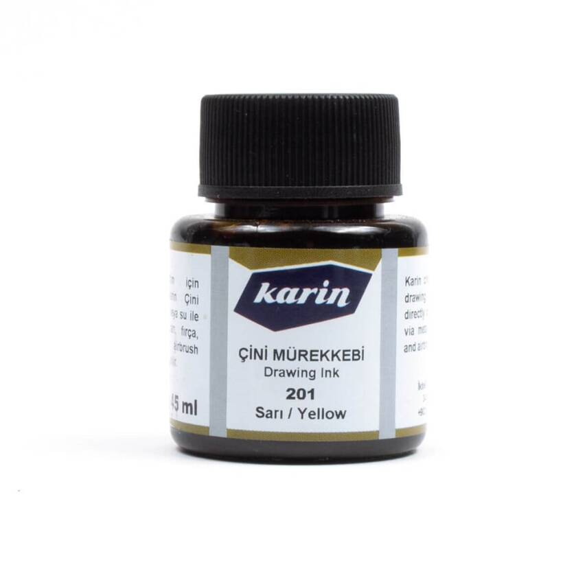 Karin Çini Mürekkebi Sarı 45 ml - 1
