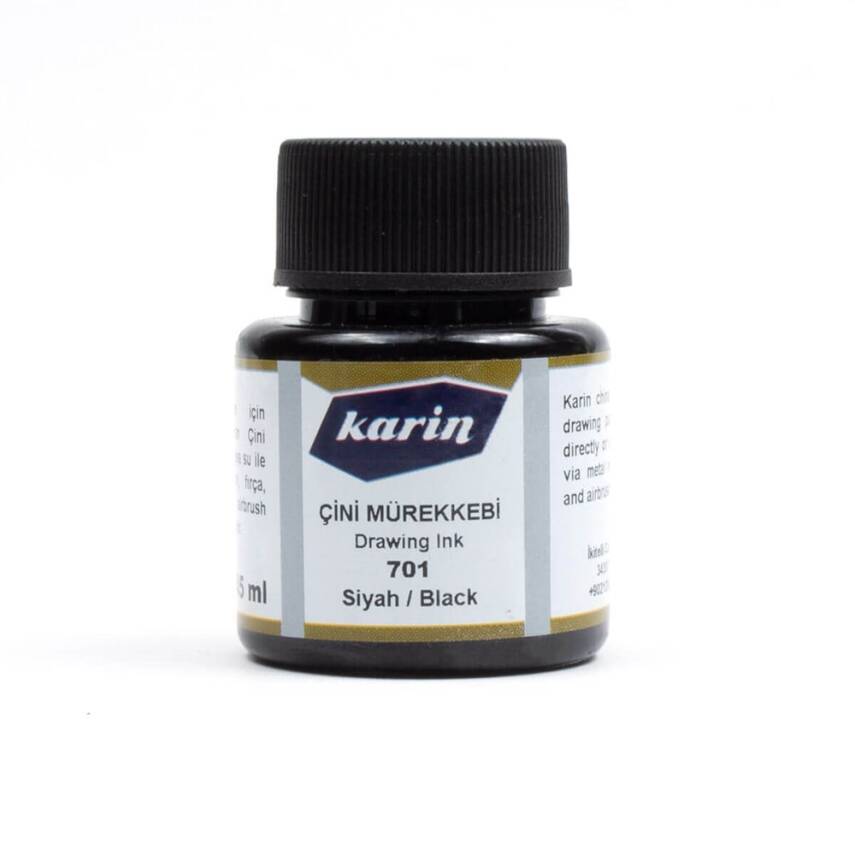 Karin Çini Mürekkebi Siyah 45 ml - 1