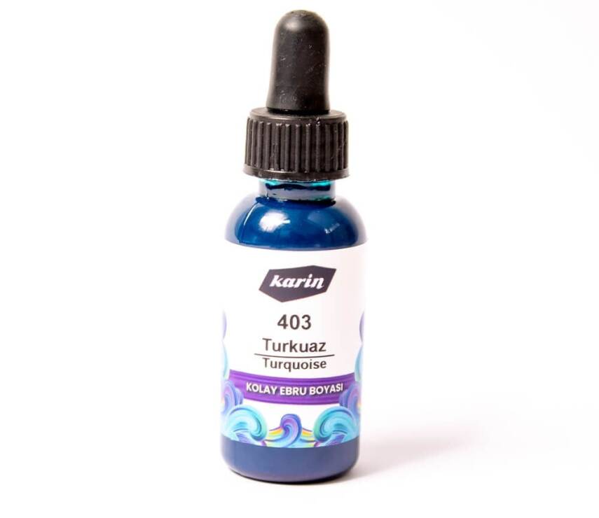 Karin Easy Marbling Paint 403 Turquoise 30 cc - 2