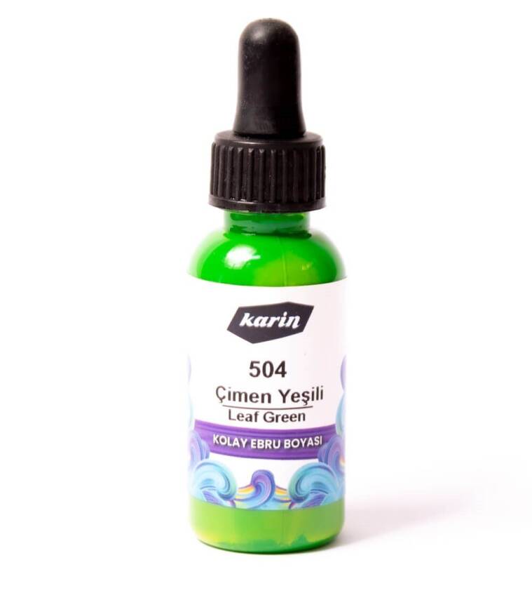 Karin Easy Marbling Paint 504 Grass Green 30 cc - 2