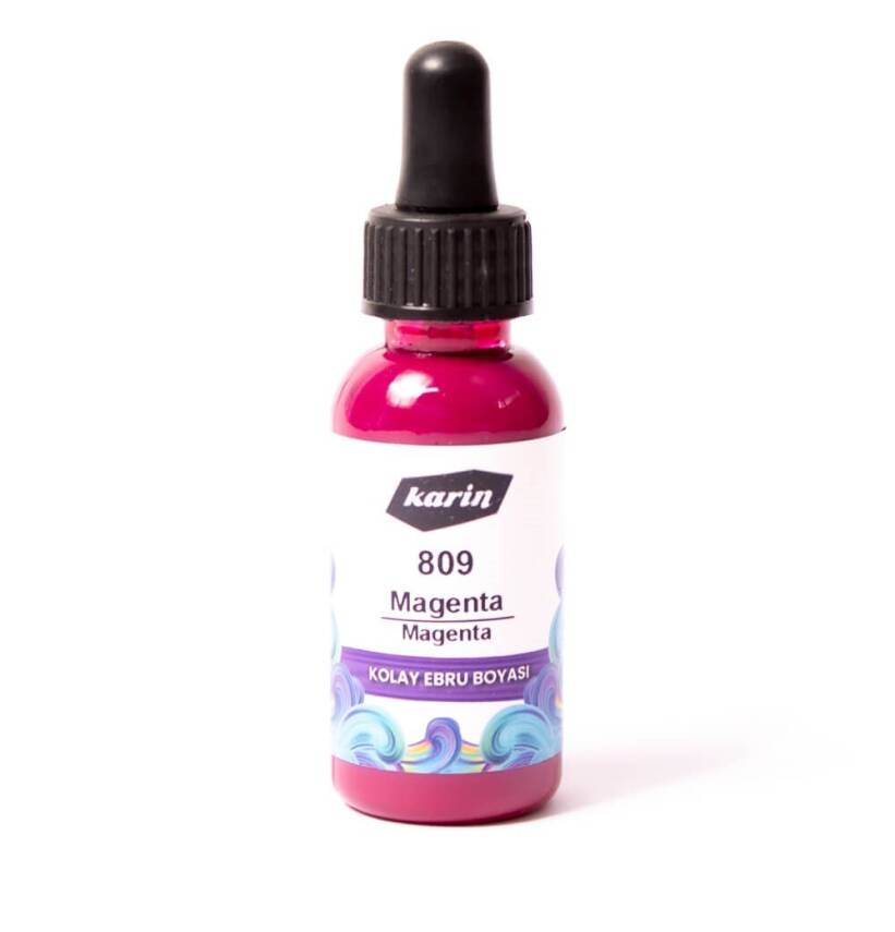 Karin Easy Marbling Paint 809 Magenta 30 cc - 2
