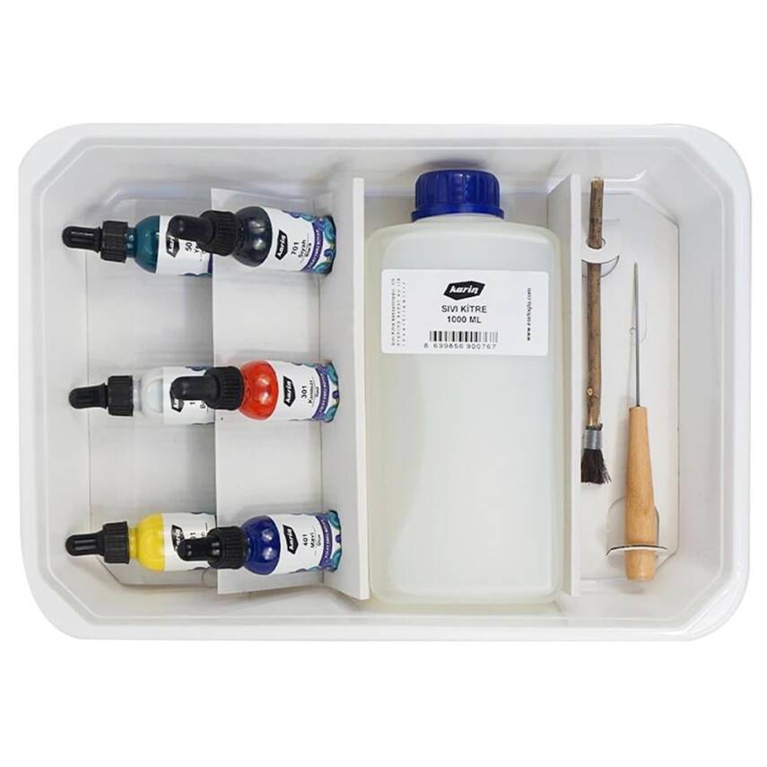 Karin Easy Marbling Starter Set 6 Colors (Small) - 2