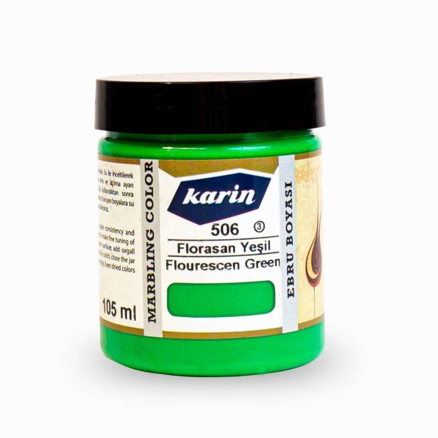 Karin Ebru Boyası 506 Florasan Yeşil 105 ml - 3