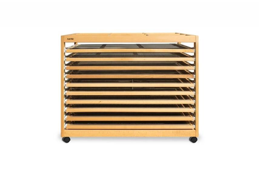 Karin Ebru Open Drying Rack (10 Shelves) Beech Wood 60X80 - 1