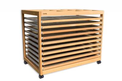 Karin Ebru Open Drying Rack (10 Shelves) Beech Wood 60X80 (1)