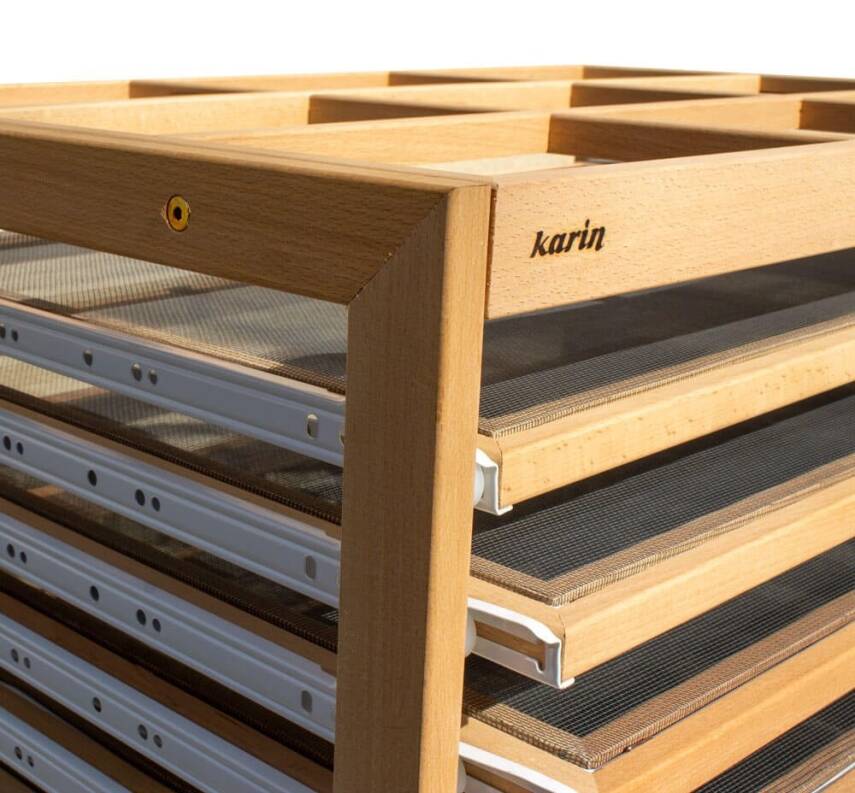 Karin Ebru Open Drying Rack (10 Shelves) Beech Wood 60X80 - 4