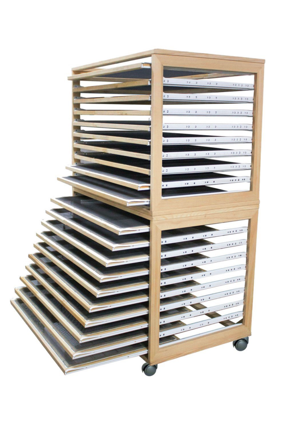Karin Ebru Open Drying Rack (20 Shelves) Beech Wood 60X80 - 1