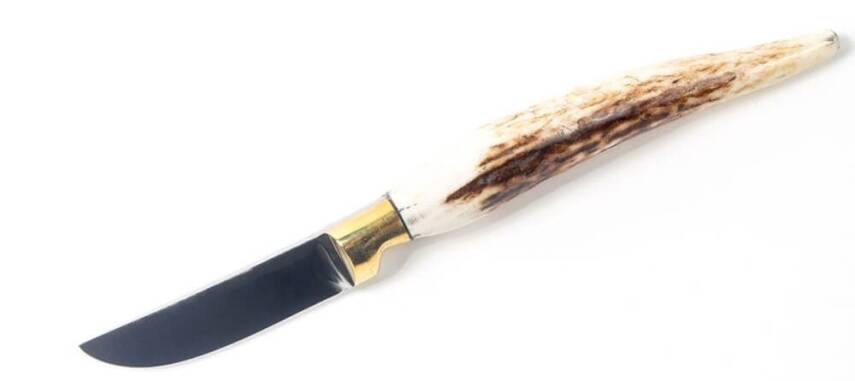 Karin Hat Knife with Deer Antler Handle - 1