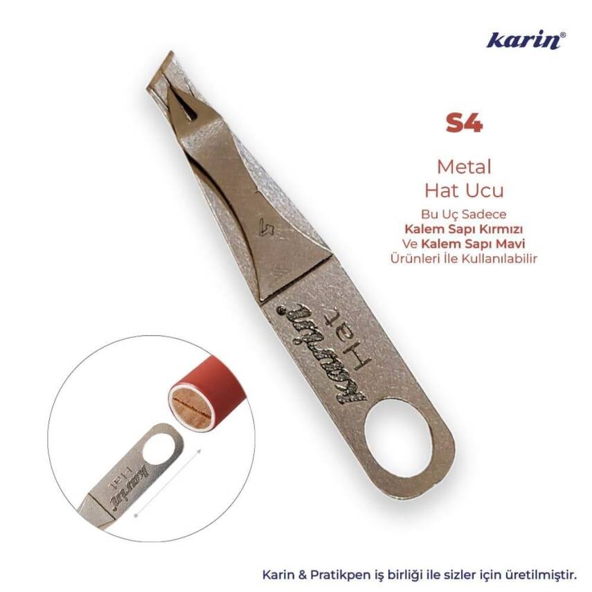 Karin Hat Metal Kalem Ucu S4 4 mm - 1