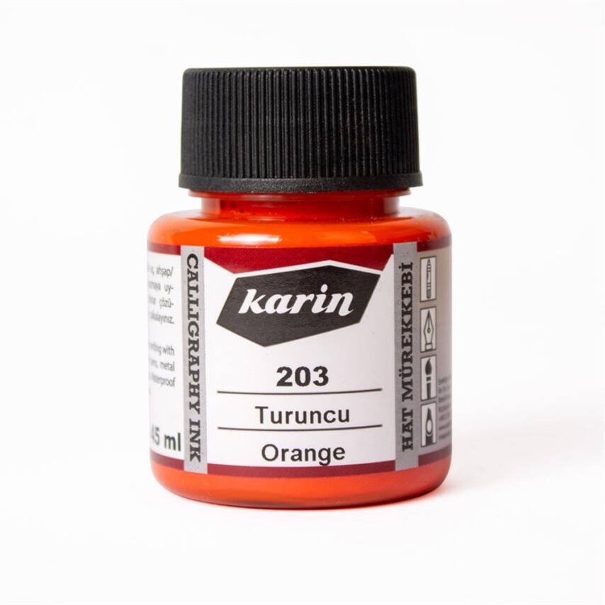 Karin Hat Mürekkebi 203 Turuncu 45 ml - 1