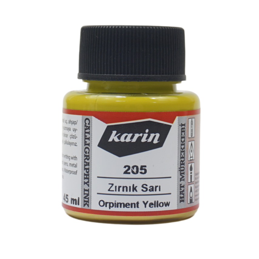 Karin Hat Mürekkebi 205 Zırnık Sarı 45 ml - 2