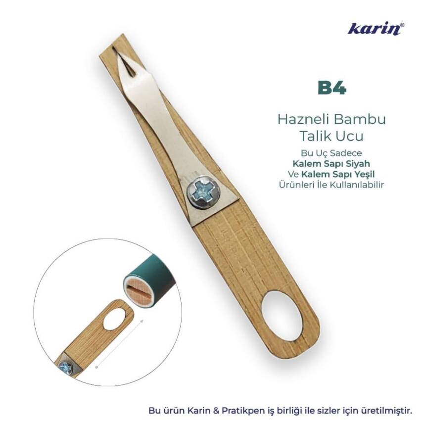 Karin Hazneli Bambu Talik Kalem Ucu B4 4 mm - 1