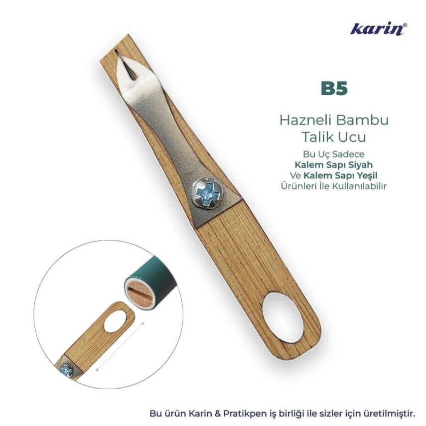 Karin Hazneli Bambu Talik Kalem Ucu B5 5 mm - 1