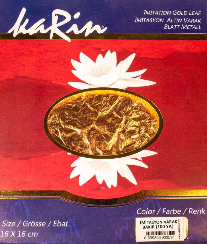 Karin İmitasyon Bakır Varak 16x16 cm 100 Yaprak - 1