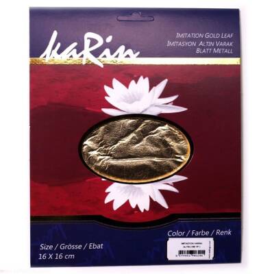 Karin Imitation Gold Leaf 100 Leaves 16 X 16 Cm