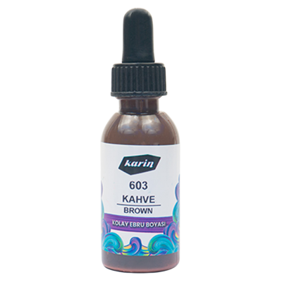 Karin Kolay Ebru Boyası 603 Kahve 30 cc - 2