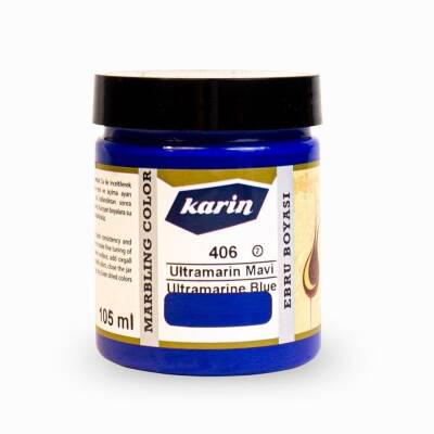Karin Marbling Paint 406 Ultramarine Blue 105 ml