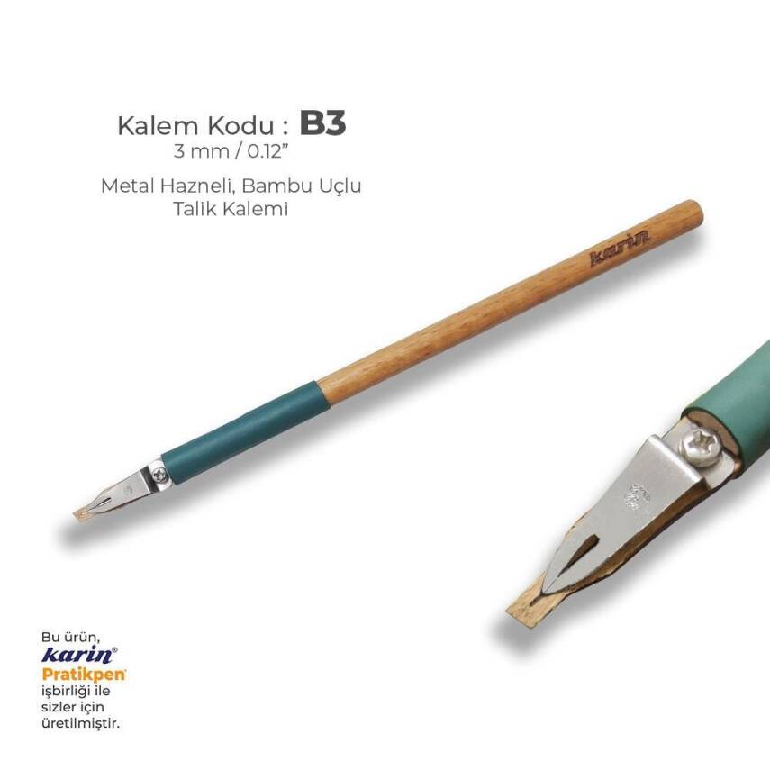 Karin Metal Chamber Bamboo Talik Pen 3 mm - 1